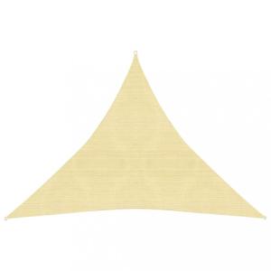 Tieniaca plachta trojuholníková HDPE 3 x 3 x 3 m Dekorhome Béžová