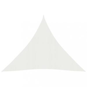 Tieniaca plachta trojuholníková HDPE 3 x 3 x 3 m Dekorhome Biela