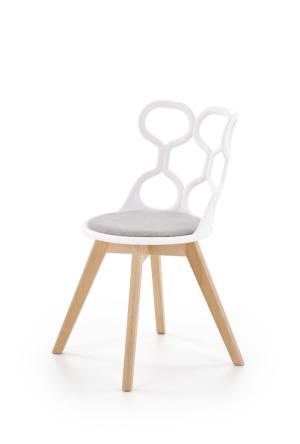 Jedálenská stolička K308 biela / sivá Halmar Biela / sivá
