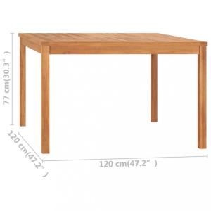 Záhradný jedálenský stôl teak Dekorhome 120x70x77 cm #3 small
