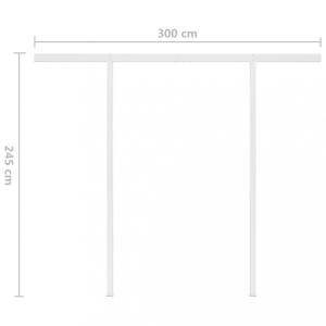 Ručne zaťahovacia markíza so stĺpikmi a LED svetlom 350x250 cm Dekorhome Hnedá / oranžová #2 small