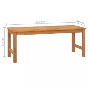 Záhradná lavica teak Dekorhome 114 cm