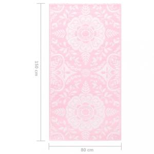 Vonkajší koberec ružová PP Dekorhome 80x150 cm #1 small