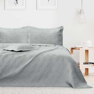 ArtTruAn Prikrývka na posteľ OPHELIA sivá 240x260 cm