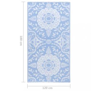 Vonkajší koberec PP modrá Dekorhome 120x180 cm