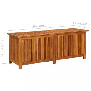 Záhradný úložný box akácie Dekorhome 150 cm #2 small
