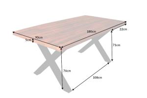 Jedálenský stôl mangovník Dekorhome 180x90x75 cm