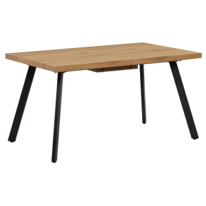 Jedálenský stôl, rozkladací, dub/kov, 140-180x80 cm, AKAIKO P1, poškodený tovar