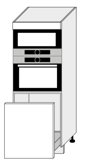 ArtExt Kuchynská skrinka vysoká pre vstavané spotrebiče MALMO | D5AA 60 154 Farba korpusu: Biela #2 small