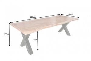 Jedálenský stôl ATHAMÁS akácie Dekorhome 240x97-106x77 cm #3 small