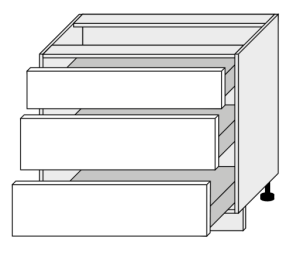 ArtExt Kuchynská skrinka spodná SILVER | D3M 90 Farba korpusu: Biela #2 small