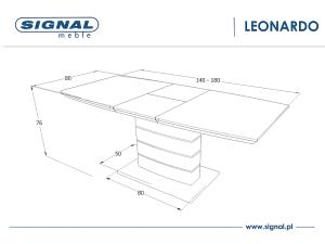 Rozkladací jedálenský stôl LEONARDO Signal Biela #3 small