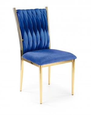 Jedálenská stolička K436 zamat / chróm Halmar Modrá