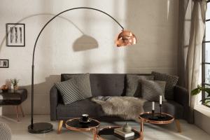 Stojaca lampa BANGUI 170 - 210 cm Dekorhome Rosegold #1 small