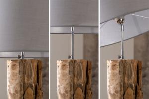 Tienidlo pre stojaciu lampu BAKU Dekorhome Sivá #1 small