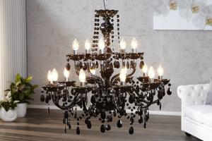 Závesná lampa SEATTLE luster Dekorhome Čierna