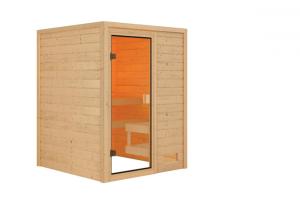 Interiérová fínska sauna 145 cm s kamny 3,6 kW Dekorhome #2 small