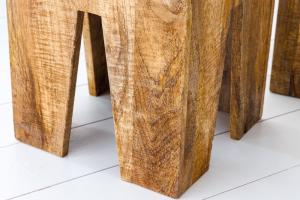 Odkladací stolík 2 ks DAMASEN Dekorhome Mangovníkové drevo #1 small