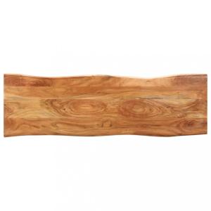 Lavica so živou hranou akáciové drevo / oceľ Dekorhome 160 cm #2 small