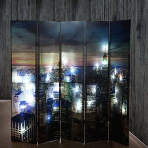 Designový LED paraván NEW YORK 200x180 cm (5-dielny) #2 small