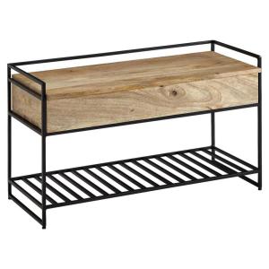 Lavica Masív Mango/kov Š: 90cm