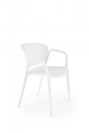 Stohovateľná jedálenská stolička K491 Halmar Biela