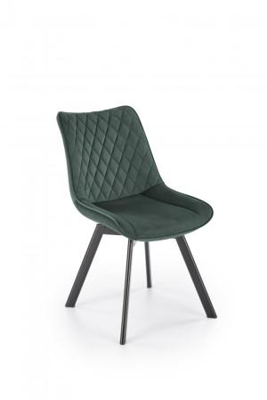 Otočná jedálenská stolička K520 Halmar Tmavo zelená