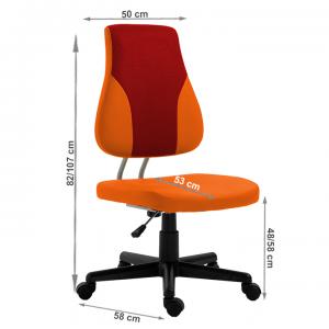 TEMPO KONDELA Detská rastúca stolička, oranžová/červená, RANDAL #1 small