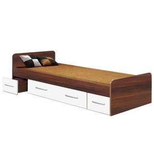 Jednolôžko so zásuvkami 60345 orech/biela